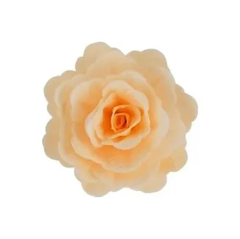 Jedlá dekorace na dort Jedlá dekorace - RŮŽE KRÉMOVÁ 5,5 cm / jedlý papír (pudrová)