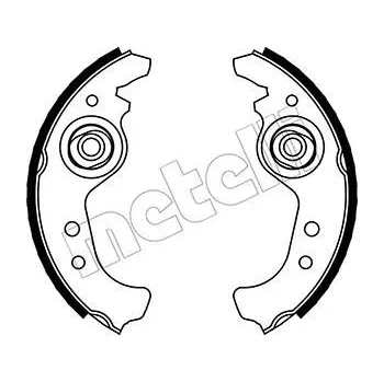 Brzdová čelist Sada brzdových čelistí METELLI 53-0063