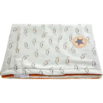 Dětská deka Little Angel Deka dvojitá NICKI Outlast® - šedá dino/medová