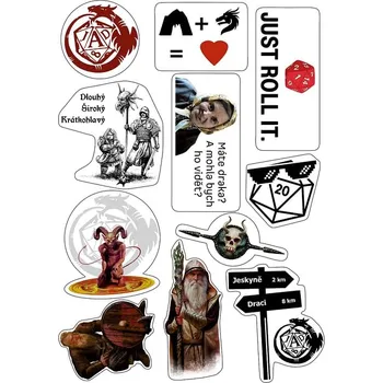 Samolepící dekorace imago Sada samolepek Jeskyně a draci