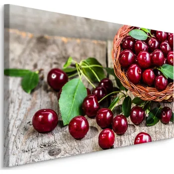 Obraz MyBestHome BOX Plátno Třešně V Košíku Varianta: 30x20