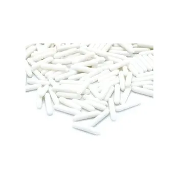 Jedlá dekorace na dort Cukrová dekorace - Tyčinky BÍLÉ / 30 g