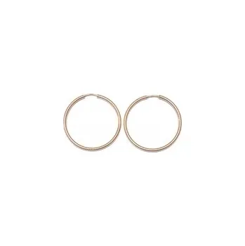 Náušnice Zlaté dámské náušnice ryté střední kruhy