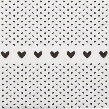 Papírový ubrousek Papírové ubrousky se srdíčky Love Birds - 33*33 cm (20ks)