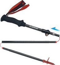 Naturehike karbonová skládací treková hůlka ST07 115-135cm 190g - růžová