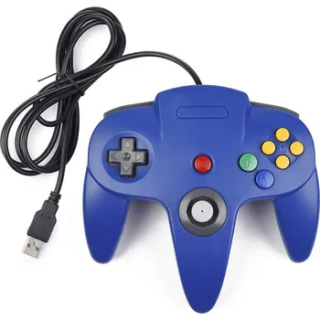 USB N64 Design PC ovladač - modrá