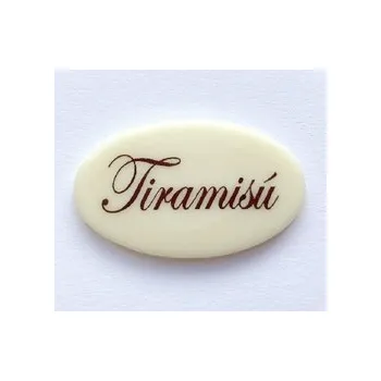 Cukrovinka Čokoládová dekorace - TIRAMISU /bílá čokoláda