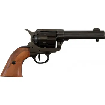 Sběratelství Denix Revolver cal.45 PEACEMAKER 4,75", USA 1873 (černý) v kazetě s náboji + Přívěsek na klíče DENIX