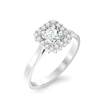 Prsten SOLUNA Noblesní zlatý prsten se zirkony THEA bílé zlato VELIKOST: 49 - 15,6 mm