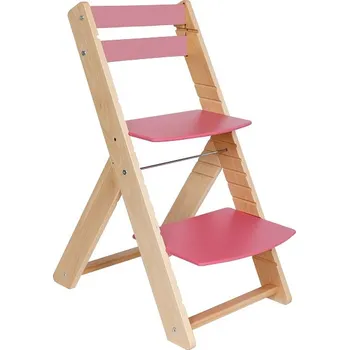 Jídelní židle Woodpartner rostoucí židle Vendy buková lak růžová