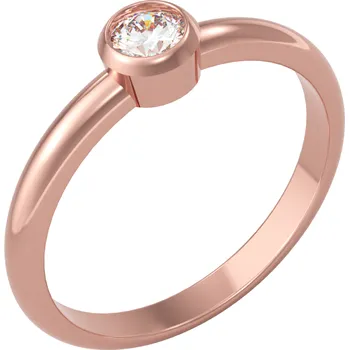 Prsten SOLUNA Zlatý DIAMANTOVÝ prsten UNITAS růžové zlato VELIKOST: 57 - 18,1 mm