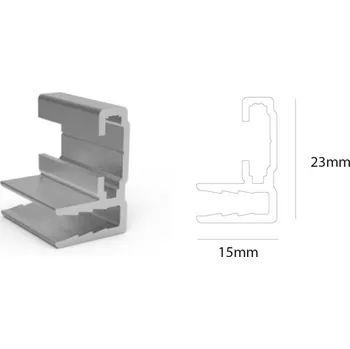 Stavební profil Kedrový profil na obrazy elox 15x23mm