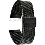 Černý ocelový Milano řemínek na hodinky