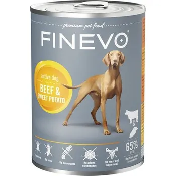 Krmivo pro psa Konzerva pro psy FINEVO Active Dog hovězí a sladké brambory 800 g