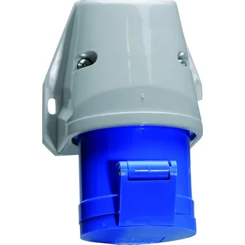Elektrická zásuvka BALS Zásuvka 16A 230V 4pól. nástěnná modrá/šedá IP44 11910