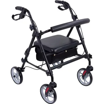 Chodítko pro seniory Timago Carbon chodítko čtyřkolové černé