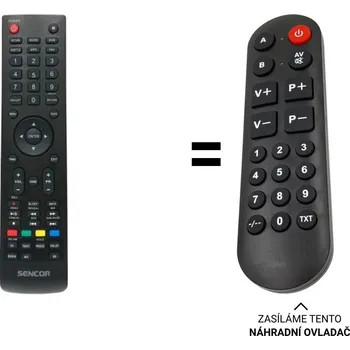 Dálkový ovladač Skyworth 32E2000, 40E2000, 43E2000, 50E2000, 55E2000 náhradní dálkový ovladač pro seniory