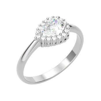 Prsten SOLUNA Jedinečný zlatý prsten se zirkony LUVIA bílé zlato VELIKOST: 48 - 15,3 mm
