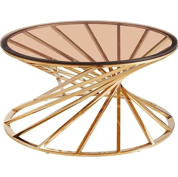 Konferenční stolek Stolek konferenční zlatá/sklo OTTAVIA A