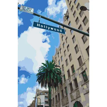 Malování podle čísel - Hollywood Velikost: 40x60cm, Rámování: Pouze srolované plátno
