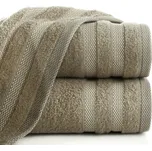 Bavlněná froté osuška s proužky RAMSES 70x140 cm, hnědá, 400 gr Mybesthome