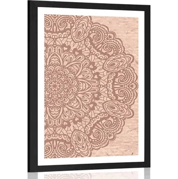 Plakát Dovido Plakát s paspartou květinová Mandala