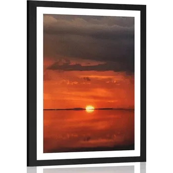 Plakát Dovido Plakát s paspartou osamělá loďka