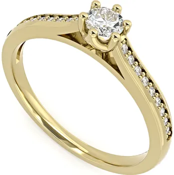 Prsten SOLUNA Noblesní zlatý prsten se zirkony NOVA žluté zlato VELIKOST: 50 - 15,9 mm