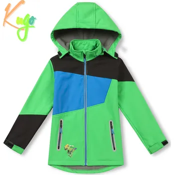 Chlapecká softshellová bunda, zateplená - KUGO HK2525, zelená Barva: Zelená, Velikost: 110