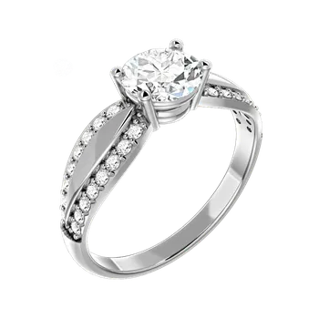 Prsten SOLUNA Luxusní zlatý prsten se zirkony GRACIS bílé zlato VELIKOST: 52 - 16,6 mm
