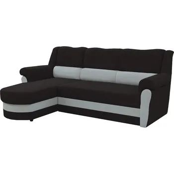 Sedací souprava Rozkládací rohová sedačka BRUNOS černá / šedá