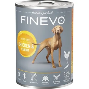 Krmivo pro psa Konzerva pro psy FINEVO Active Dog kuřecí s mrkví 800 g