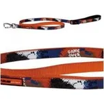 Papillon vodítko extra velké 1,2 m se vzorem - X-TRM Rock-N-Roll oranžové