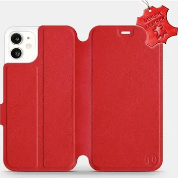 Pouzdro na mobilní telefon Flip pouzdro na mobil Apple iPhone 11 - Červené - kožené - Red Leather