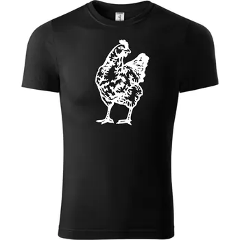 Fenomeno Dětské tričko Slepice - černé Velikost: 134 cm/ 8 let