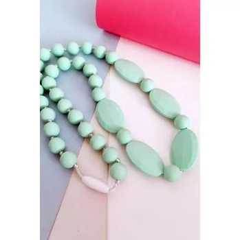 Přebalovací podložka MIMIKOI - Kojící korále světle modrý