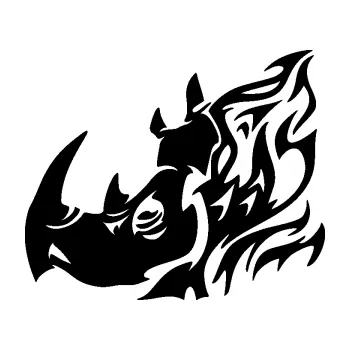 Samolepící dekorace SAMOLEPKA Nosorožec 004 levá (01 - černá) NA AUTO, NÁLEPKA, FÓLIE, POLEP, TUNING, VLASTNÍ TEXT, TISK, AUTOSAMOLEPKY.cz, POLEPY, OBRÁZEK, LOGO, SAMOLEPKY