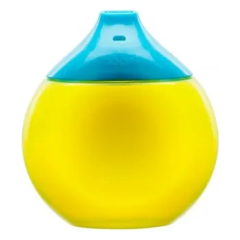 dětská jídelní sada Boon - FLUID - Anatomický netekoucí hrneček - modro-zelený