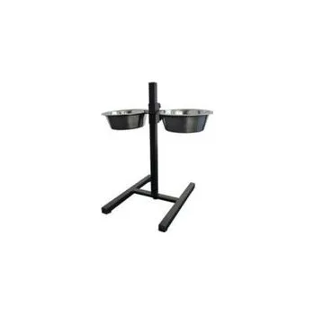 Miska pro psa Stojánek s nerez miskami - 21 cm, 1,75 l