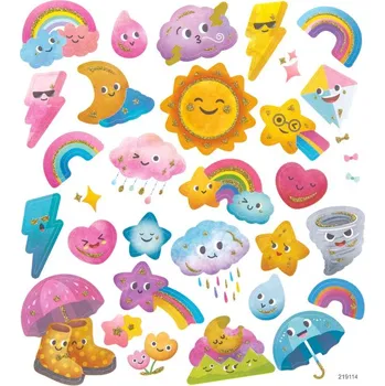 samolepka DP Craft Samolepky glitrové - počasí 30 ks