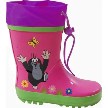 Dívčí holínky Pidilidi Dětské holínky Krteček růžové Vel. 26