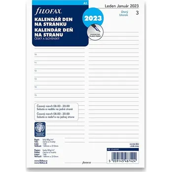 Náplň do diáře Filofax Náplň do diáře A5 denní 2023