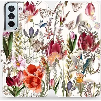 Pouzdro na mobilní telefon Flip pouzdro na mobil Samsung Galaxy S21 Plus - MP01S Rozkvetlá louka
