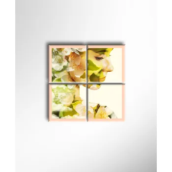 Obraz Malvis ® Obraz dívka v jarní záři ROZMĚR (šířka x výška): čtyřdílný čtverec 80x80 cm