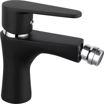 Vodovodní baterie Ferro Algeo, bidetová stojánková baterie, černá matná-chromová, BAG6BL