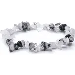 Milujeme Kameny Křišťál s turmalínem - náramek sekánek NS47 1612