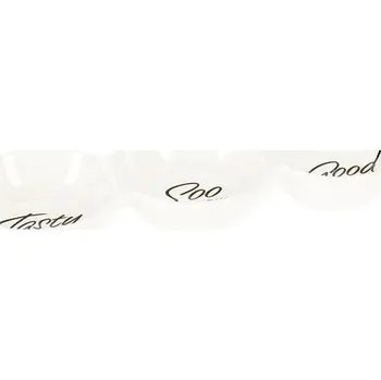 H&L Porcelánová trojmiska s nápisy, Tapas set, bílá/černá