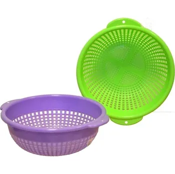 Úložný box INJETON PLAST Plastový košík na ovoce / zeleninu 30 cm šedá