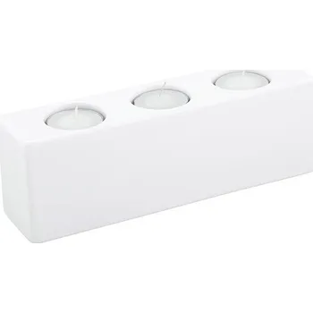 Svícen by inspire Svícen Quadro 3(22x6x8cm), bílá