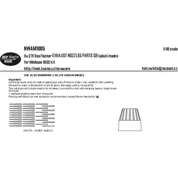 Plastikový model 1/48 Mask Su-27K EXHAUST NOZZLES parts G9